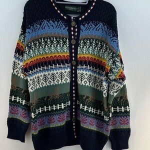 Vintage Bushwacker USA Colorful Button Down Cardigan